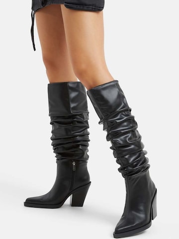 Bottes Bershka en noir : devant