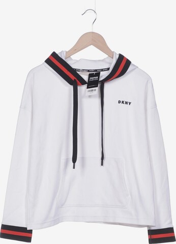 DKNY Sweatshirt & Zip-Up Hoodie in XL in White: front