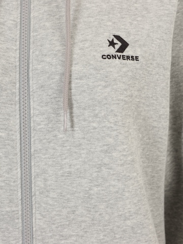 CONVERSE Zip-Up Hoodie in Grey