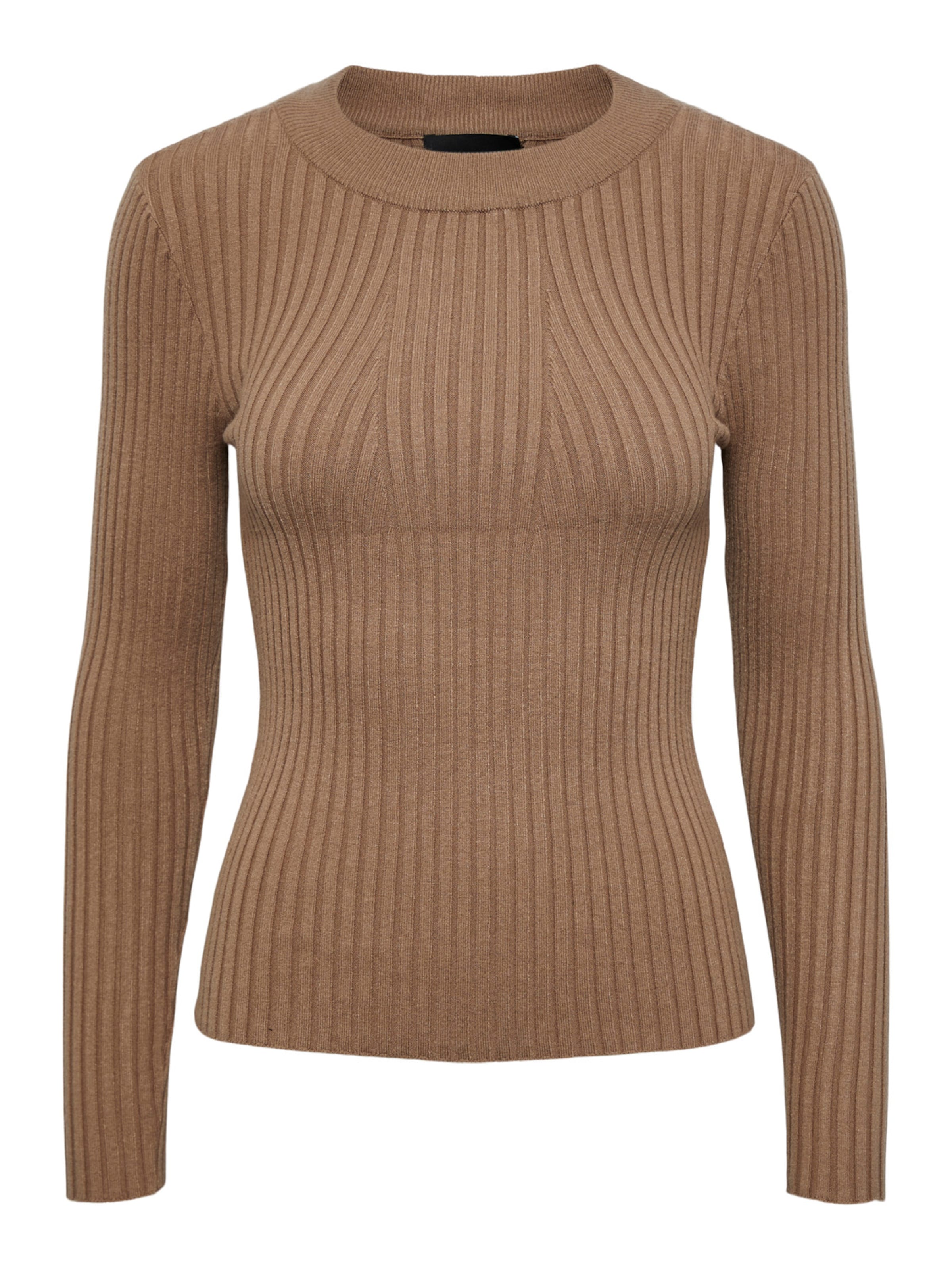 Pullover 'Crista' di PIECES in marrone: frontale