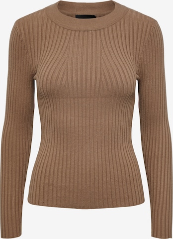 PIECES Sweater 'Crista' in Brown: front