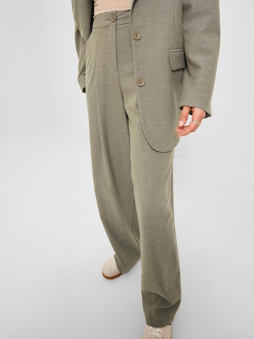 JJXX Lużny krój Spodnie w kant 'Pip' w kolorze beżowy