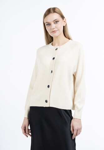 DreiMaster Klassik Knit Cardigan 'Markani' in White: front