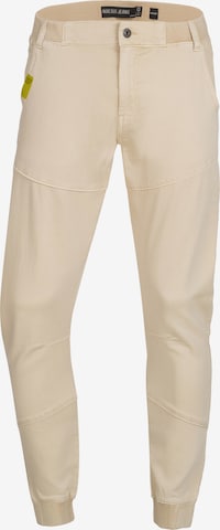 INDICODE JEANS Tapered Pants 'Zannes' in Beige: front