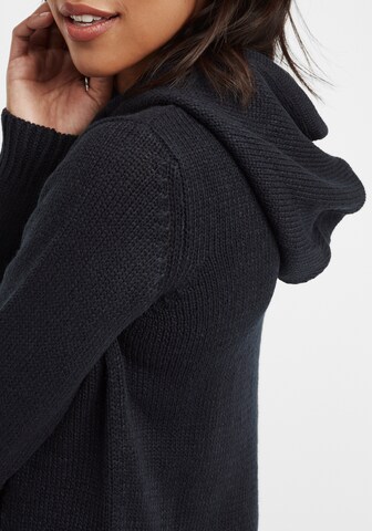 Oxmo Gebreid vest 'Cable' in Zwart