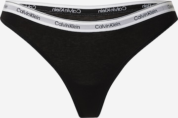 Calvin Klein Underwear Thong in Black: front