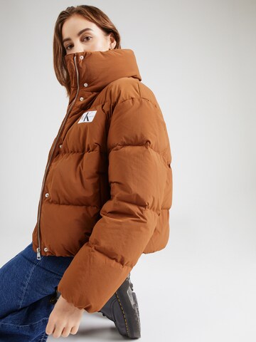 Calvin Klein Jeans Winter jacket in Brown