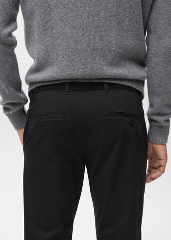 MANGO MAN Tapered Chino Pants 'Prato' in Black
