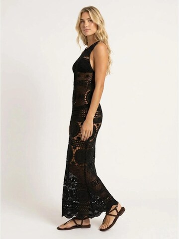 Miss June Jurk 'Robe Longue Angel' in Zwart