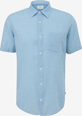 QS - Ajuste regular Camisa en azul: frente