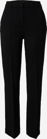 MORE & MORE Regular Pleated Pants 'Marlene' in Black: front