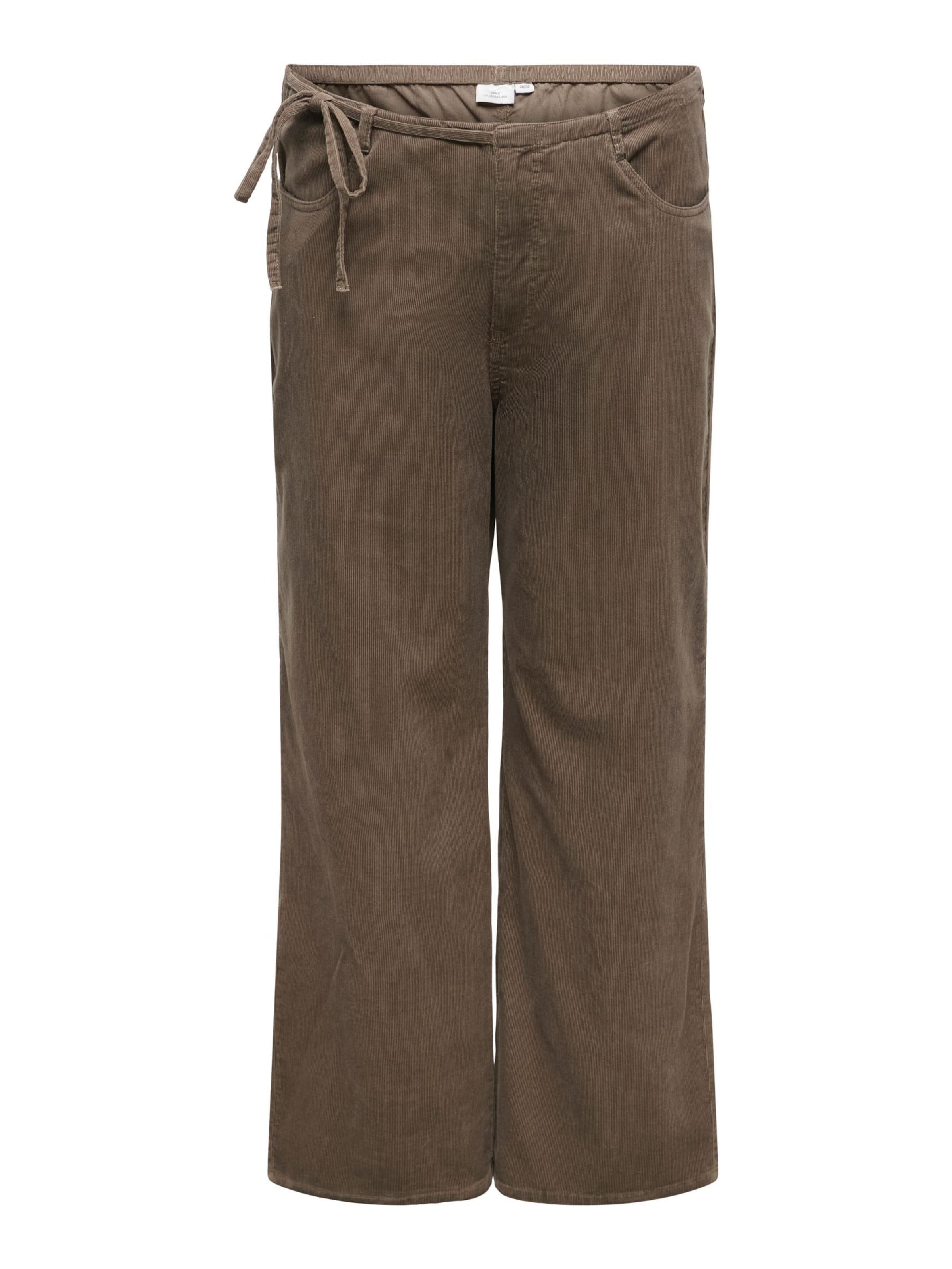 ONLY Carmakoma - regular Pantalón 'CARNessa' en marrón: frente