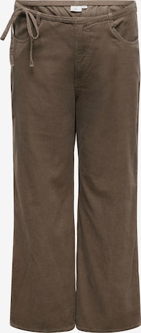 ONLY Carmakoma - regular Pantalón 'CARNessa' en marrón: frente