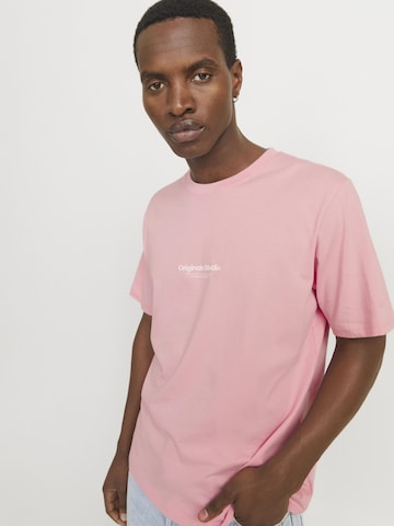 JACK & JONES Tričko 'JORVesterbo' - Ružová