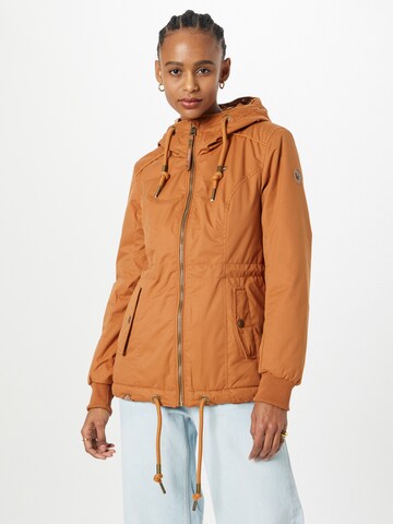 Ragwear Between-seasons parka 'Danka' in Brown: front