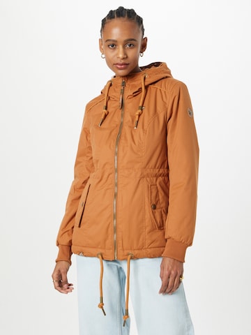 Ragwear Between-Seasons Parka 'Danka' in Brown: front