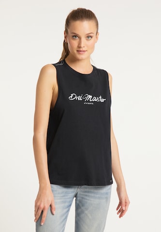 DreiMaster Vintage Top in Zwart: voorkant