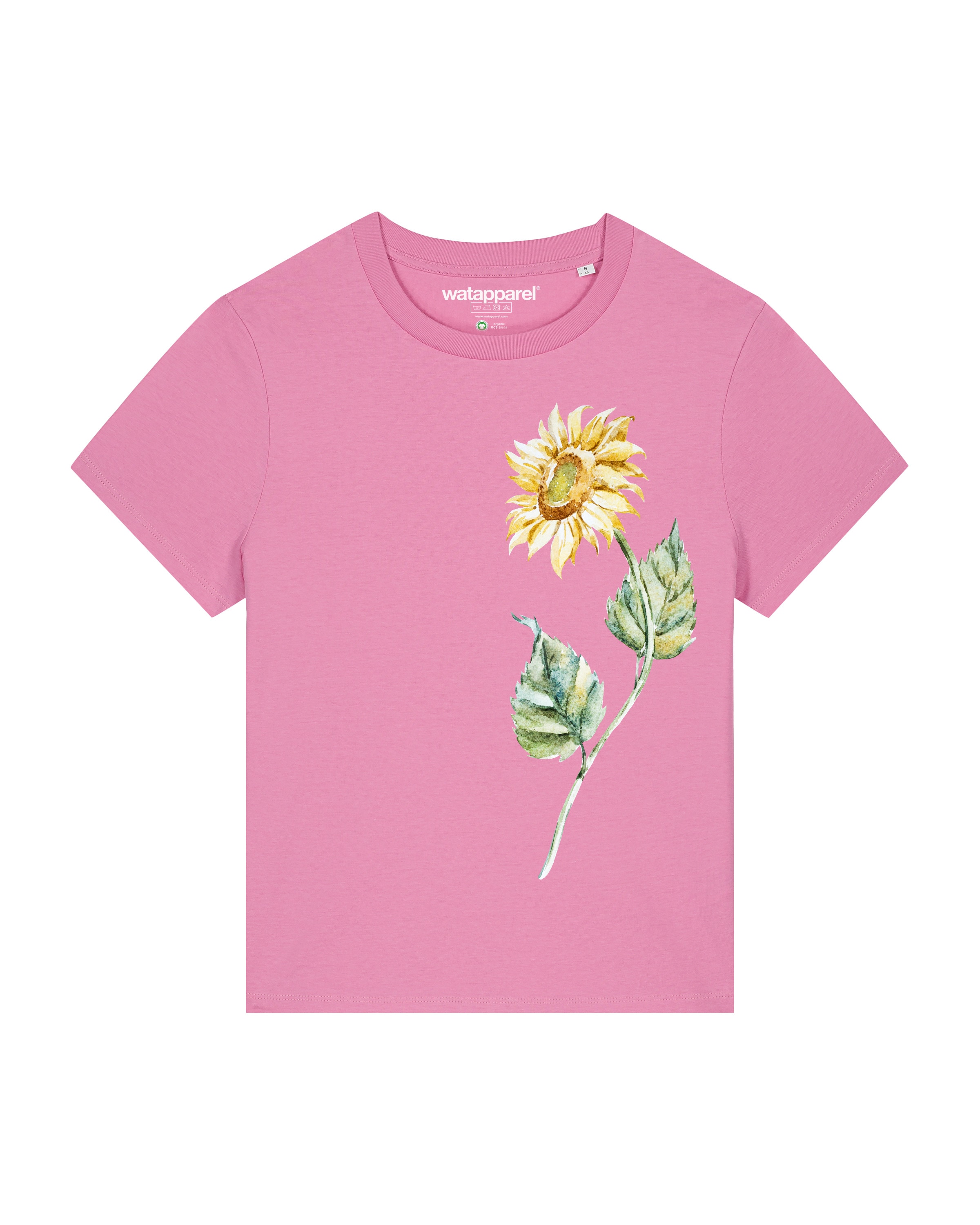 Maglietta ' Sonnenblume ' di Watapparel in rosa: frontale