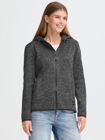Oxmo Fleece jacket ' OXELFE HOODED ' in Grey