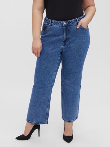 Vero Moda Curve Bootcut Jeans 'Kithy' in Blauw: voorkant