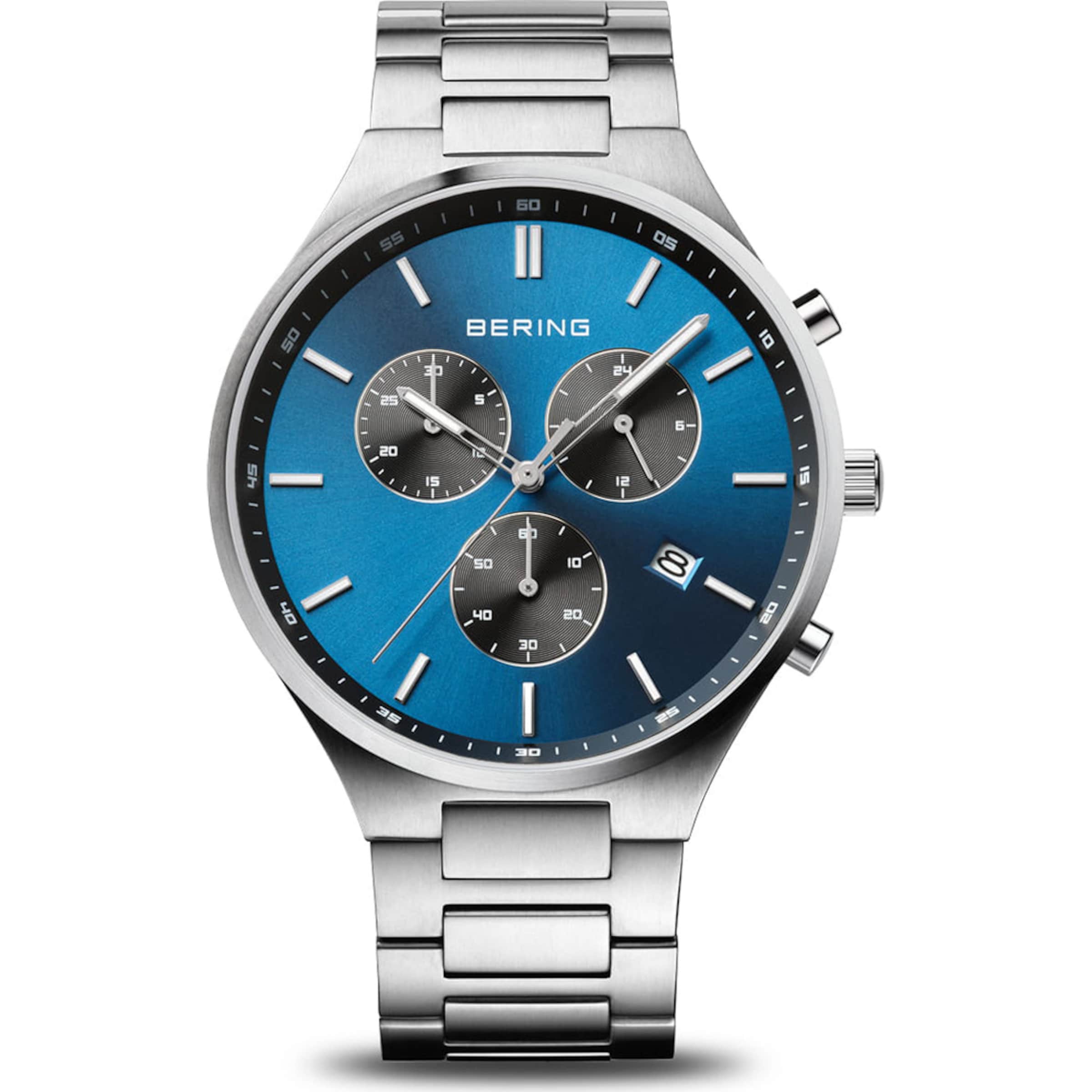 BERING Analog watch 'Titanium' in Silver: front