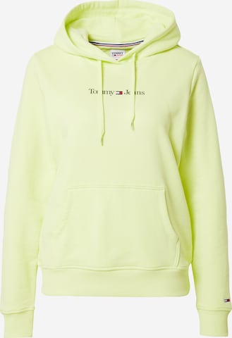 Sweat-shirt Tommy Jeans en vert : devant