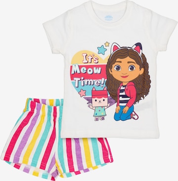 Pigiama 'It's Meow Time' di Gabby`s Dollhouse in bianco: frontale