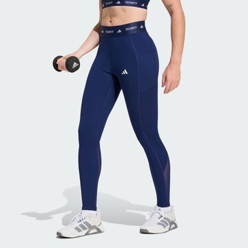 ADIDAS PERFORMANCE Skinny Leggings 'TECHFIT' in Blue