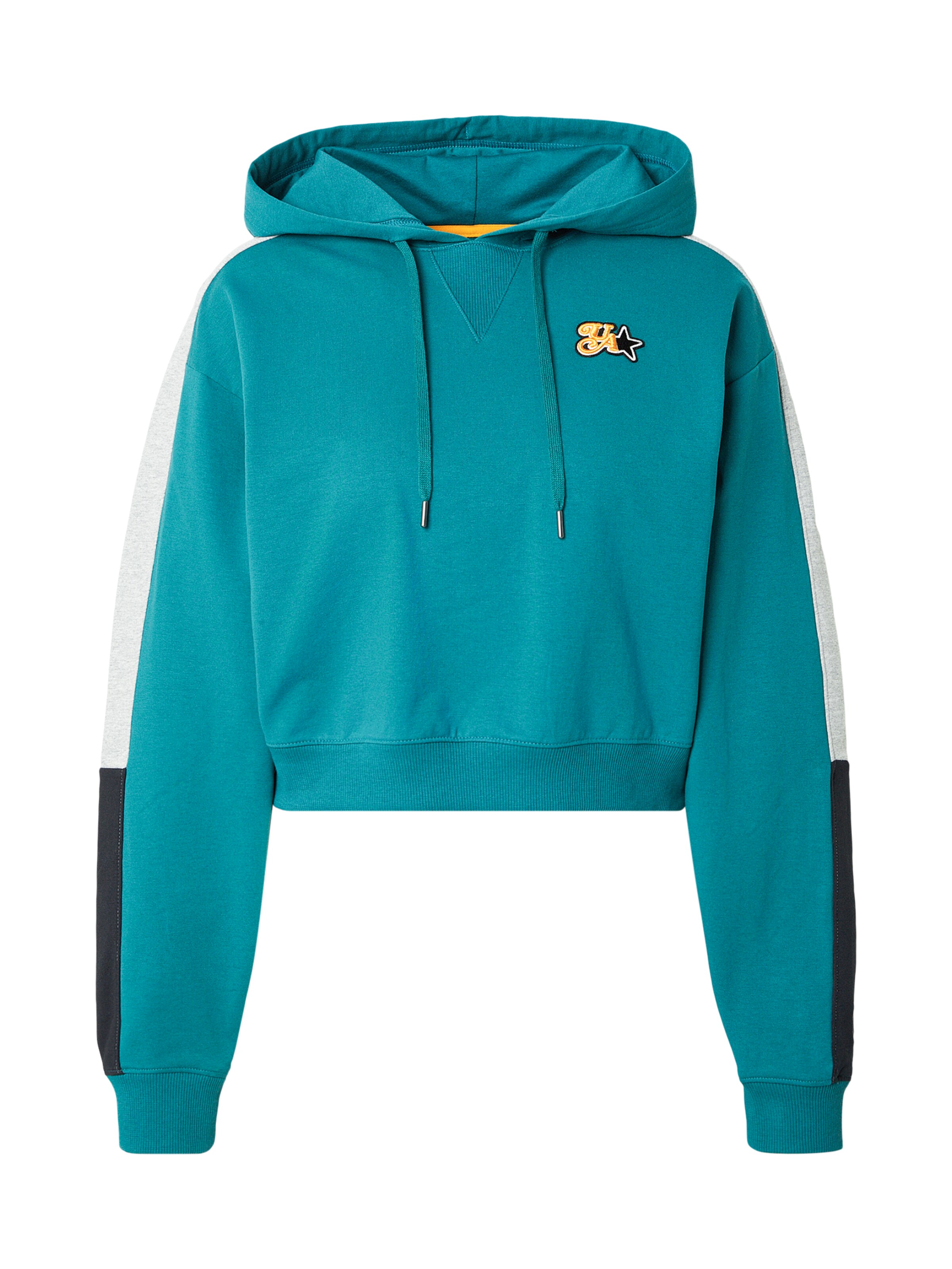 UNDER ARMOUR Sweat de sport 'Terry' en vert gazon / noir / blanc, Vue avec produit