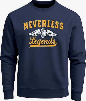 Neverless Sweatshirt 'Neverless Legends' in Blau: Vorderseite