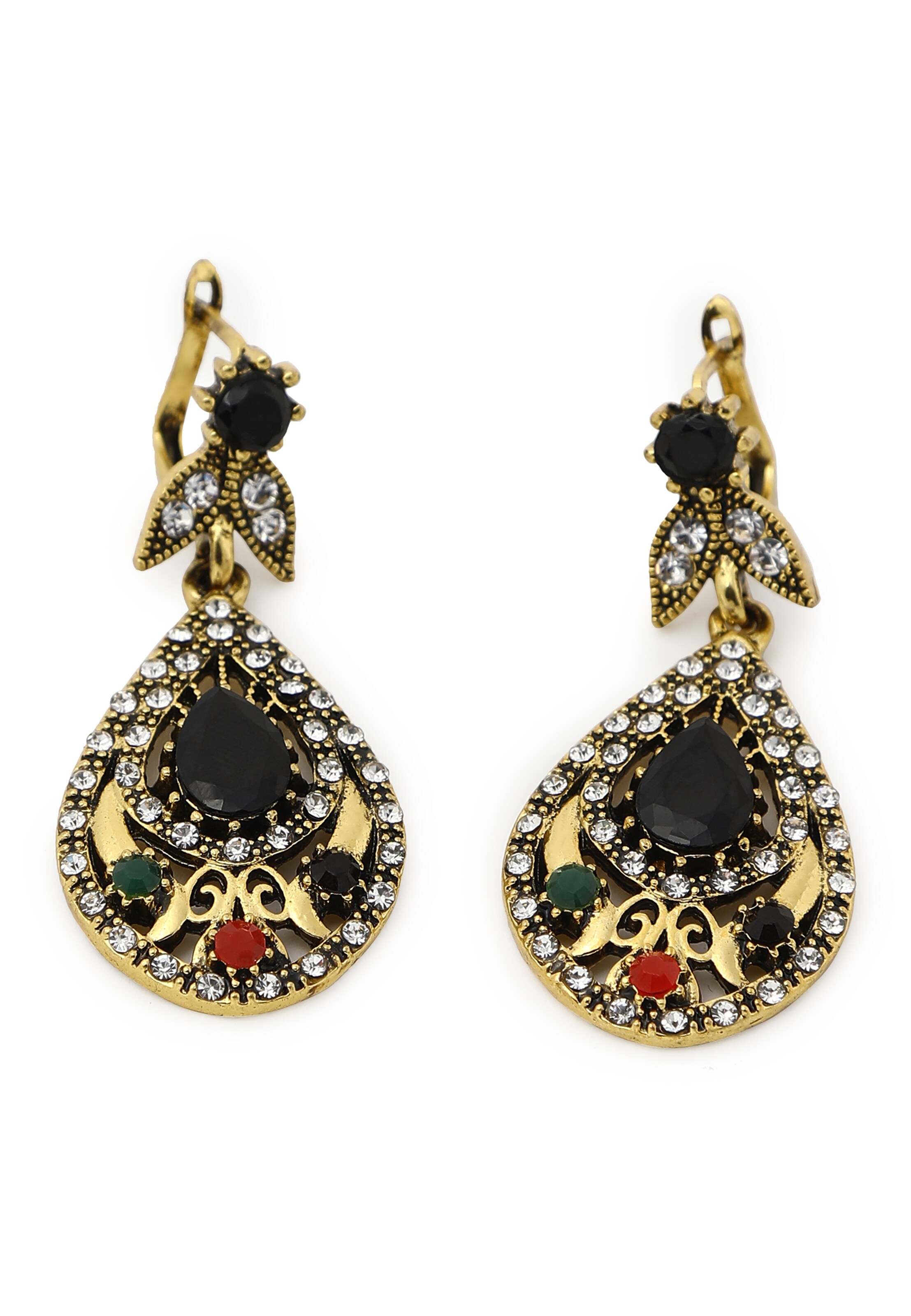 SOHI Σκουλαρίκια 'Ariana' σε μαύρο: μπροστά