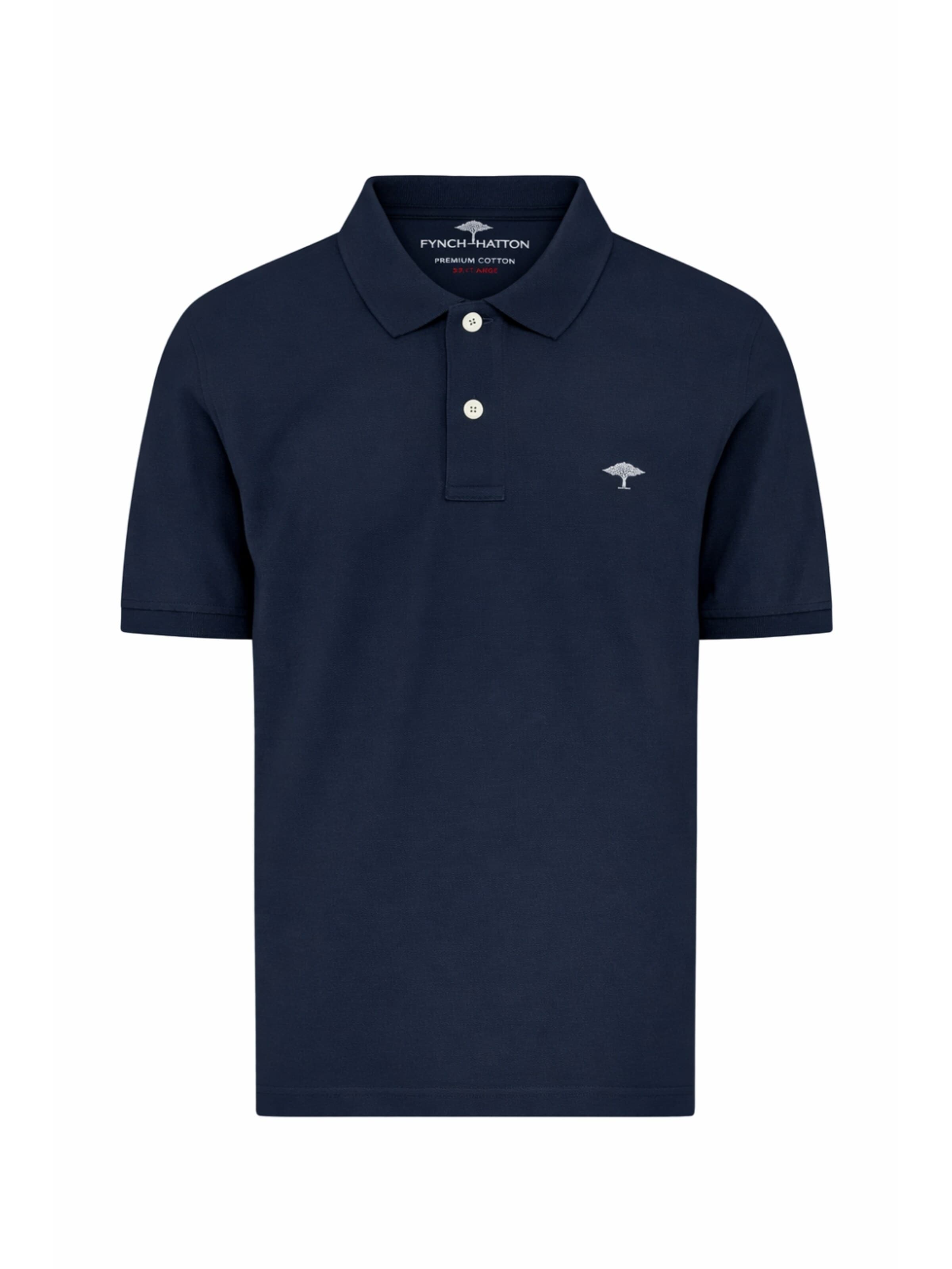 Fynch Hatton Shirt 'FYNCH-HATTON Polo-Shirt – Navy (100% Baumwolle)' in Blue: front