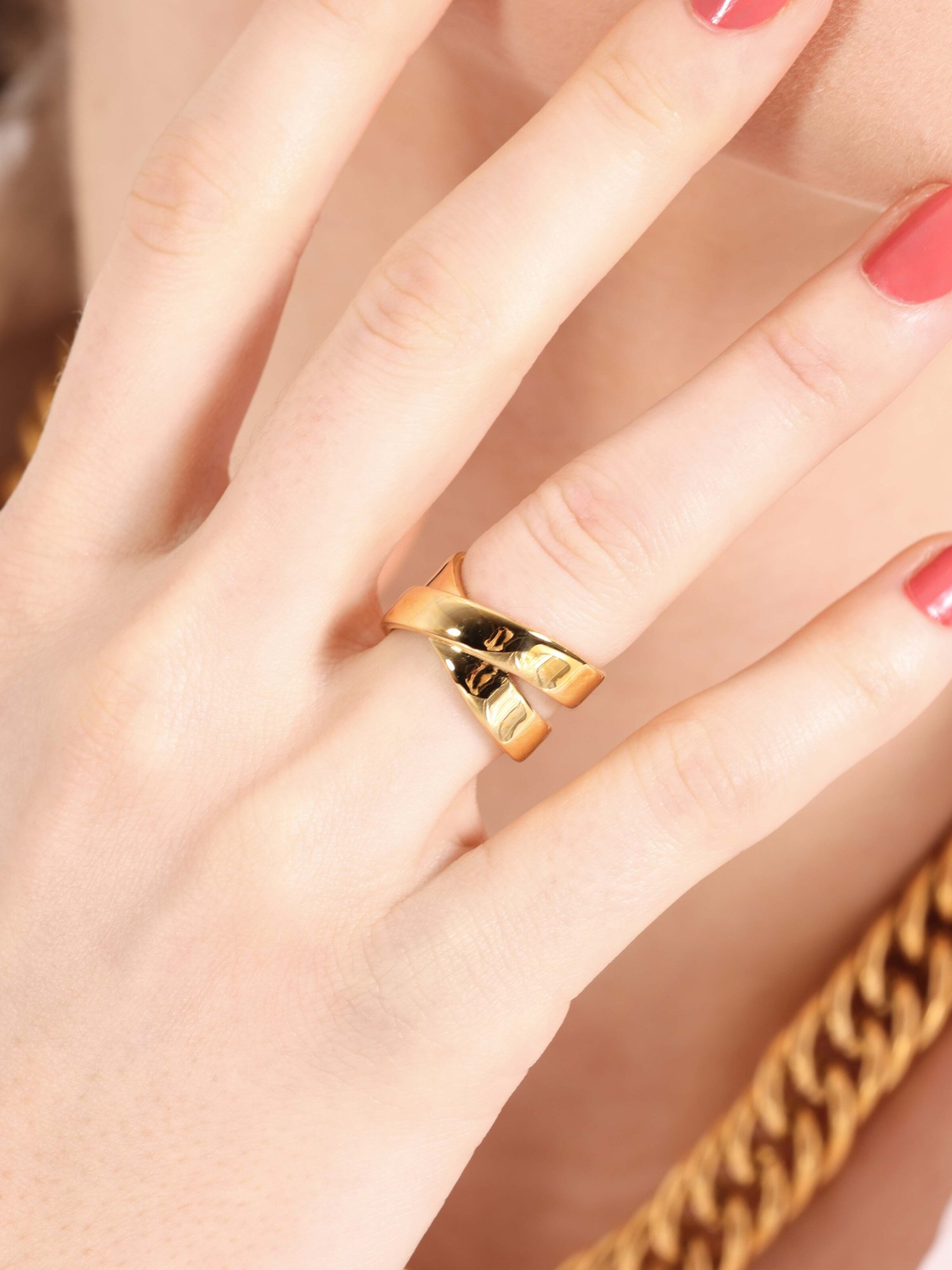 Lucardi Ring in Gold