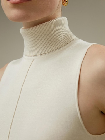 Lilysilk Trui 'Seidenstrick Rollkragen Oberteil' in Wit