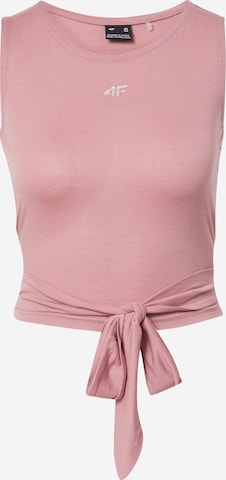 4F Sports Top in Pink: front