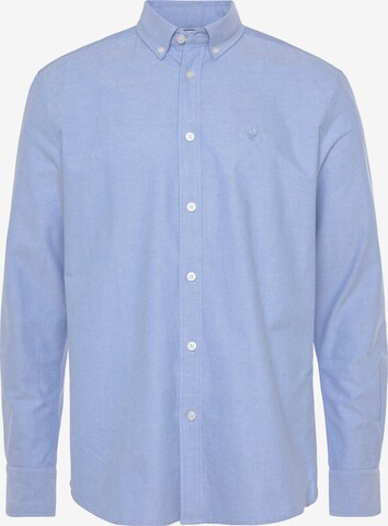 DELMAO Button Up Shirt in Blue: front
