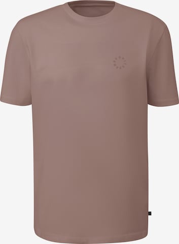T-Shirt QS en marron : devant