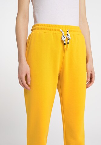 Effilé Pantalon 'Nahima' Schmuddelwedda en jaune