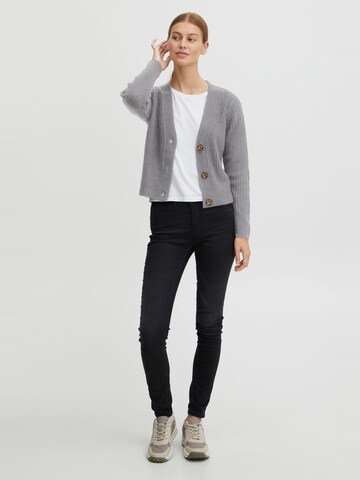 Oxmo Loosefit Strickjacke 'Norene' in Grau