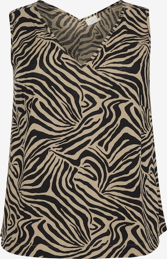 KAFFE CURVE Top 'Mille' u tamno bež / crna, Pregled proizvoda