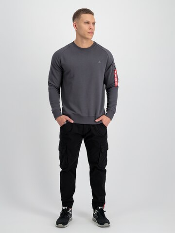 ALPHA INDUSTRIES Mikina 'X-Fit' – šedá