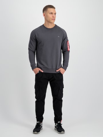 ALPHA INDUSTRIES Sweatshirt 'X-Fit' i grå