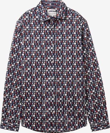 TOM TAILOR Button Up Shirt in Blue: front