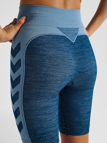 Hummel Skinny Sportbroek in Blauw