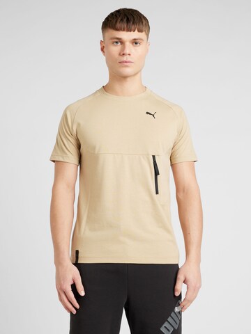 PUMA Performance shirt in Brown: front