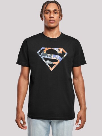 F4NT4STIC Shirt 'Superman' in Zwart: voorkant