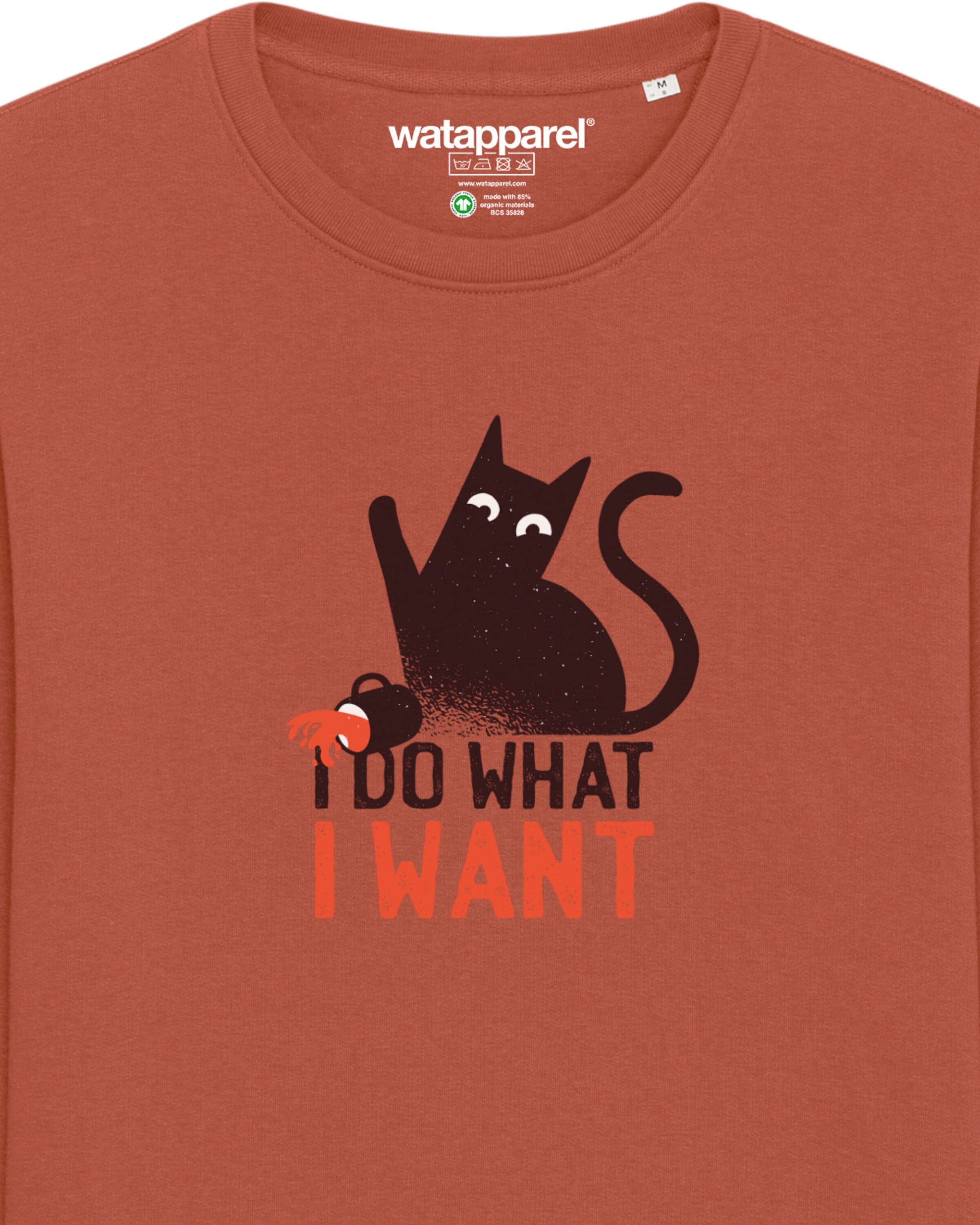 Sweat-shirt ' Cat ' Watapparel en marron