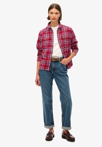 Superdry Blouse 'Lumberjack' in Roze