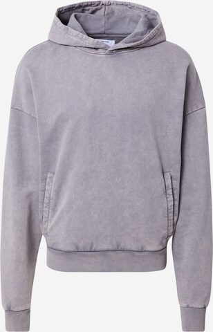 DAN FOX APPAREL Sweatshirt 'Aaron' in Grijs: voorkant