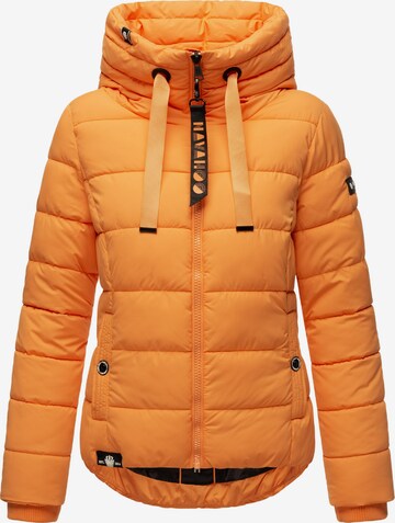 NAVAHOO Winter Jacket 'Amayaa' in Orange: front